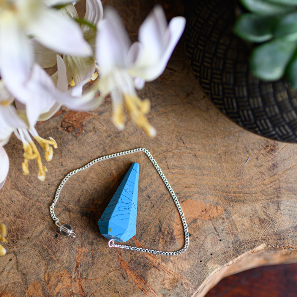 Pendel Edelsteen Howliet Facet Blauw