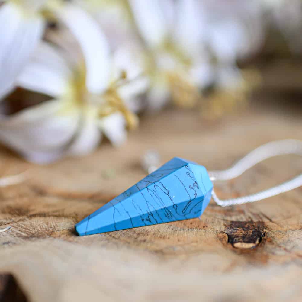 Pendel Edelsteen Howliet Facet Blauw