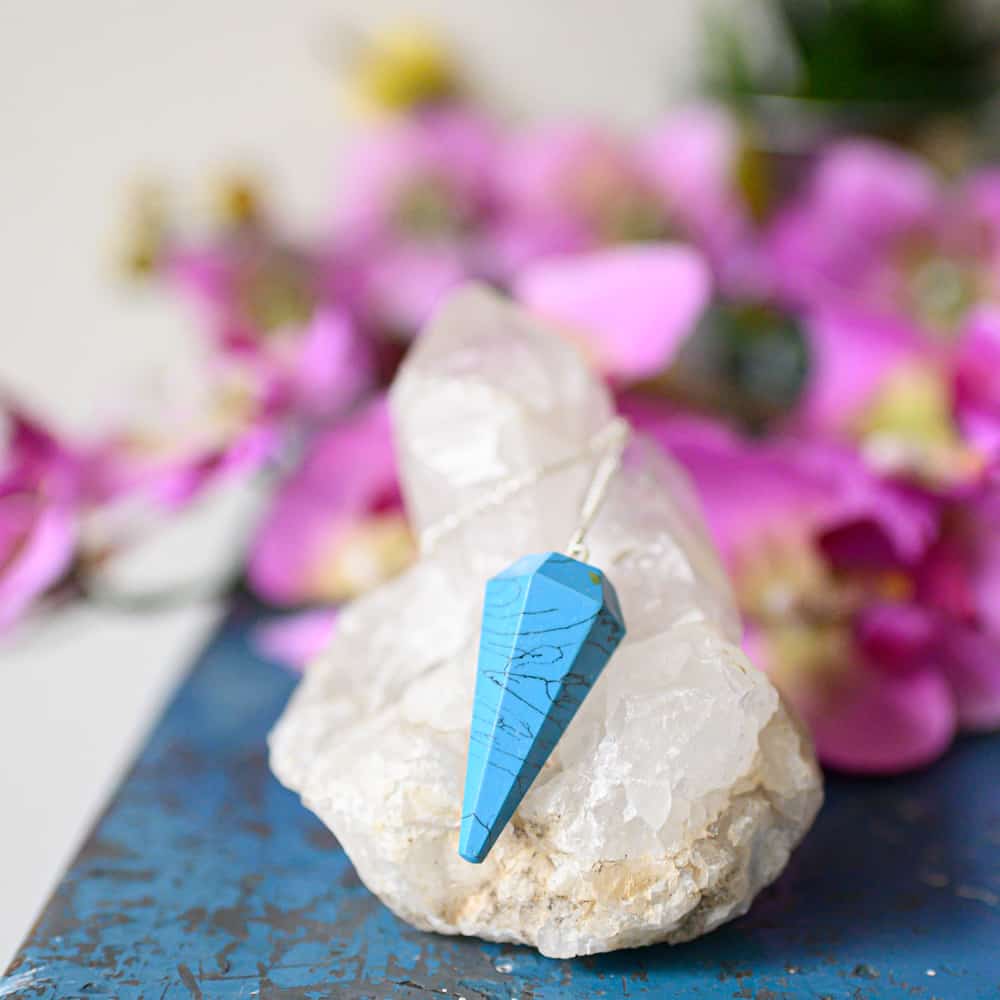 Pendel Edelsteen Howliet Facet Blauw