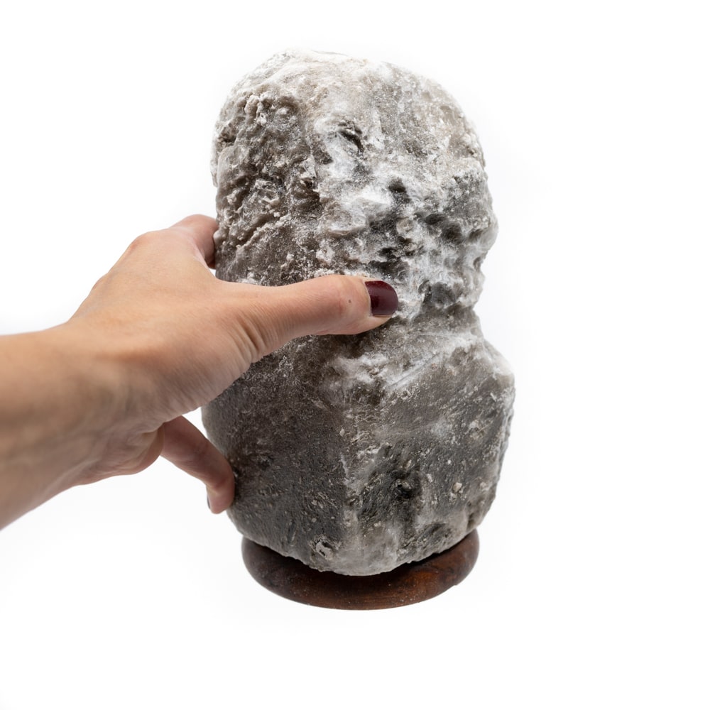 Himalaya Zoutlamp Grijs (3-4 kg) ca. 20 x 12 x 9 cm
