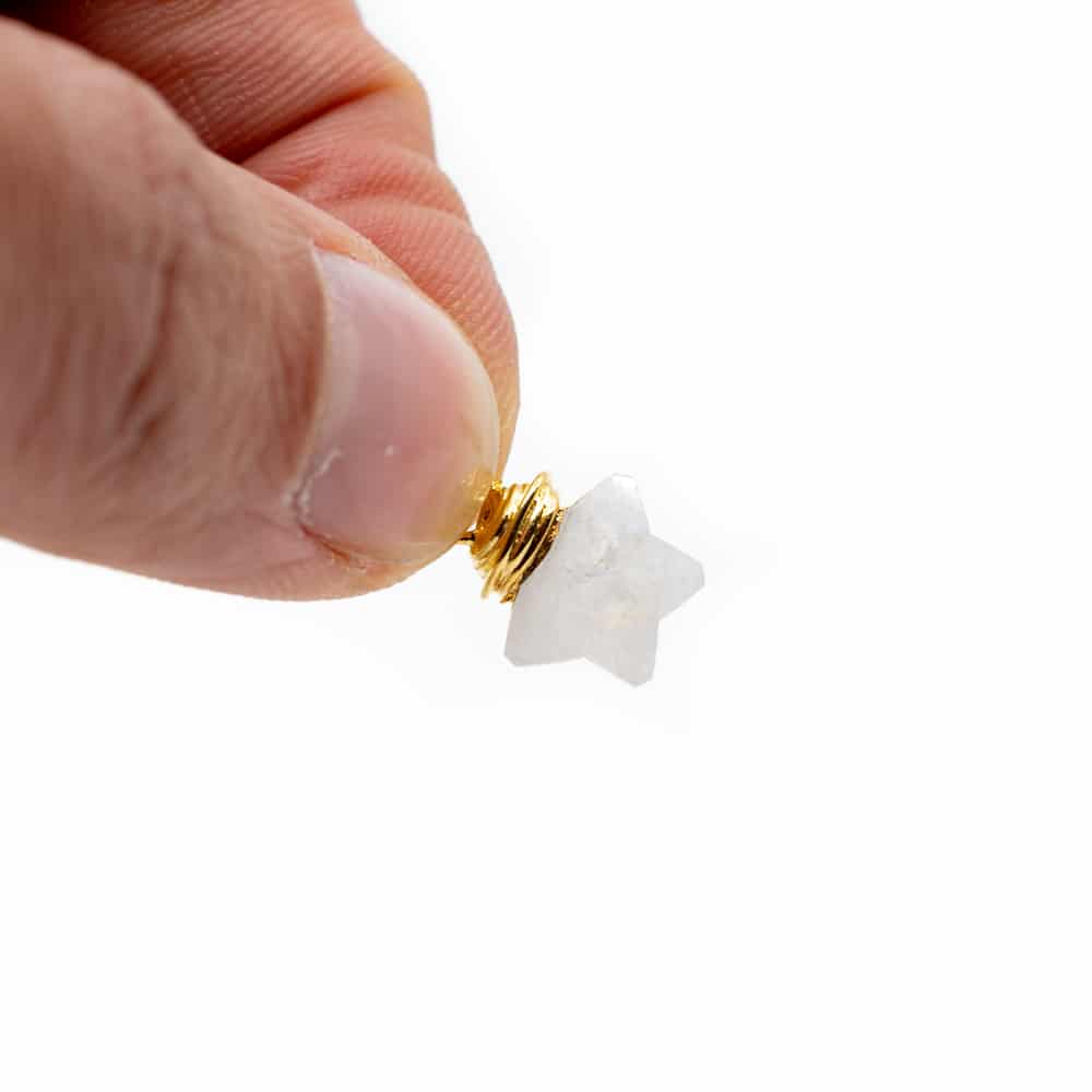 Geboortesteen Hanger Ster Juni Maansteen 925 Zilver (10 mm)