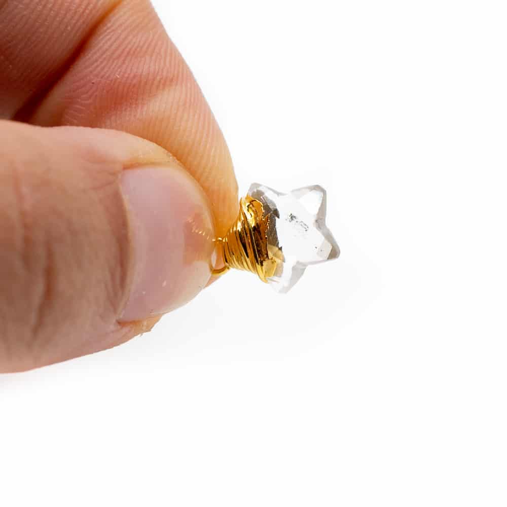 Geboortesteen Hanger Ster April Bergkristal 925 Zilver (10 mm)