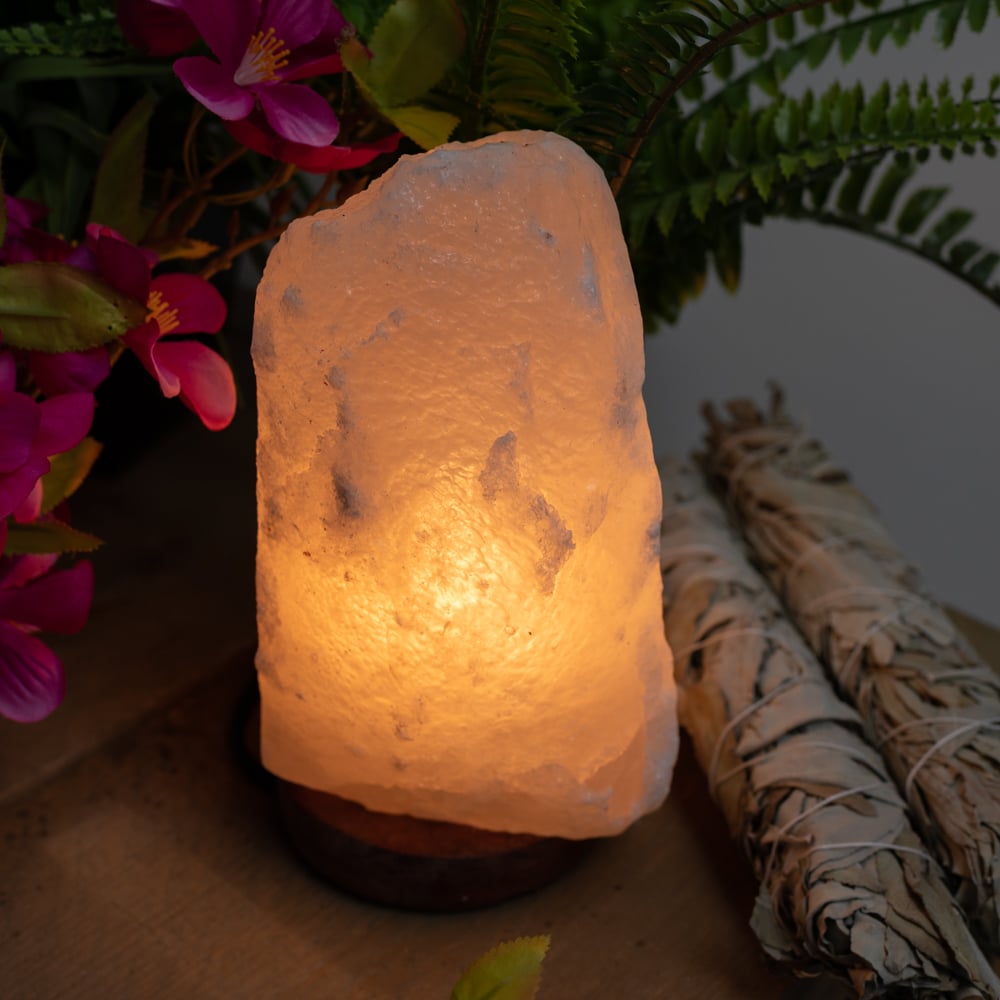 Himalaya Zoutlamp Wit (1-2 kg) ca. 15 x 11 x 9 cm