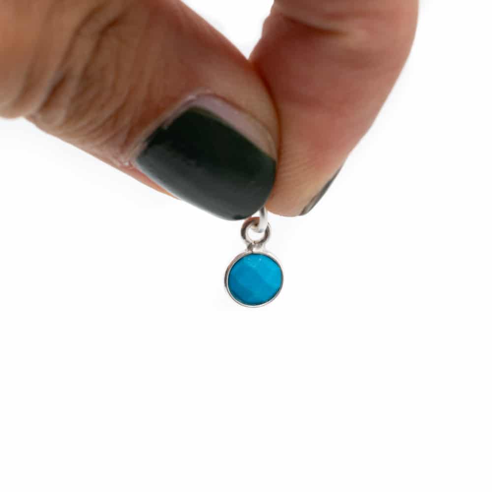 Geboortesteen Hanger December Turkoois 925 Zilver (6 mm)