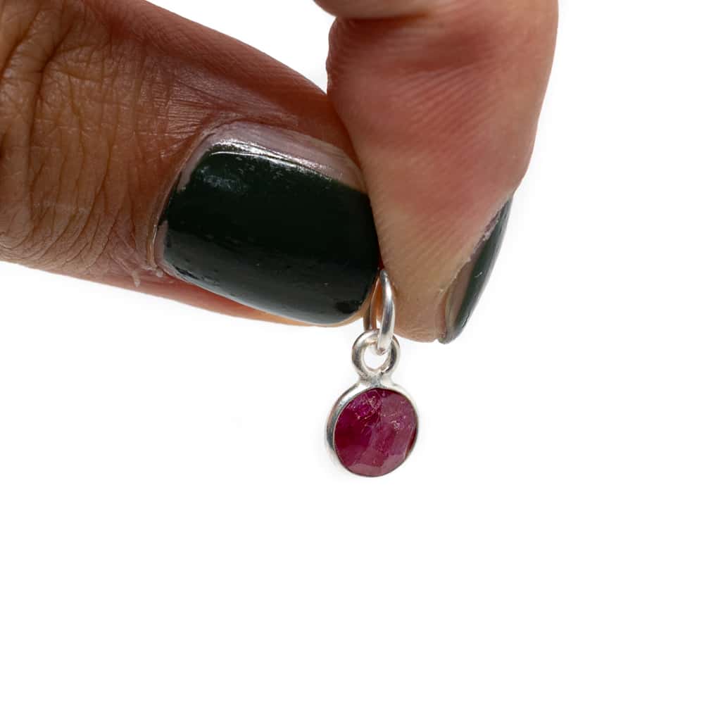 Geboortesteen Hanger Juli Robijn 925 Zilver (6 mm)