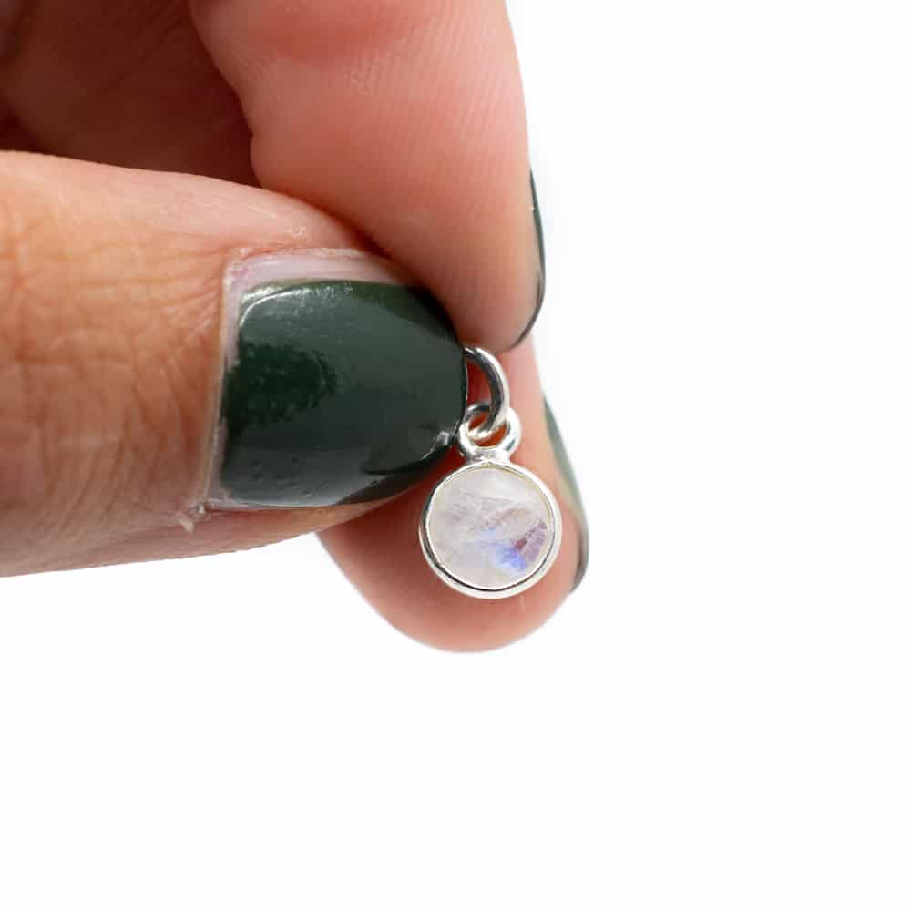 Geboortesteen Hanger Juni Maansteen 925 Zilver (6 mm)