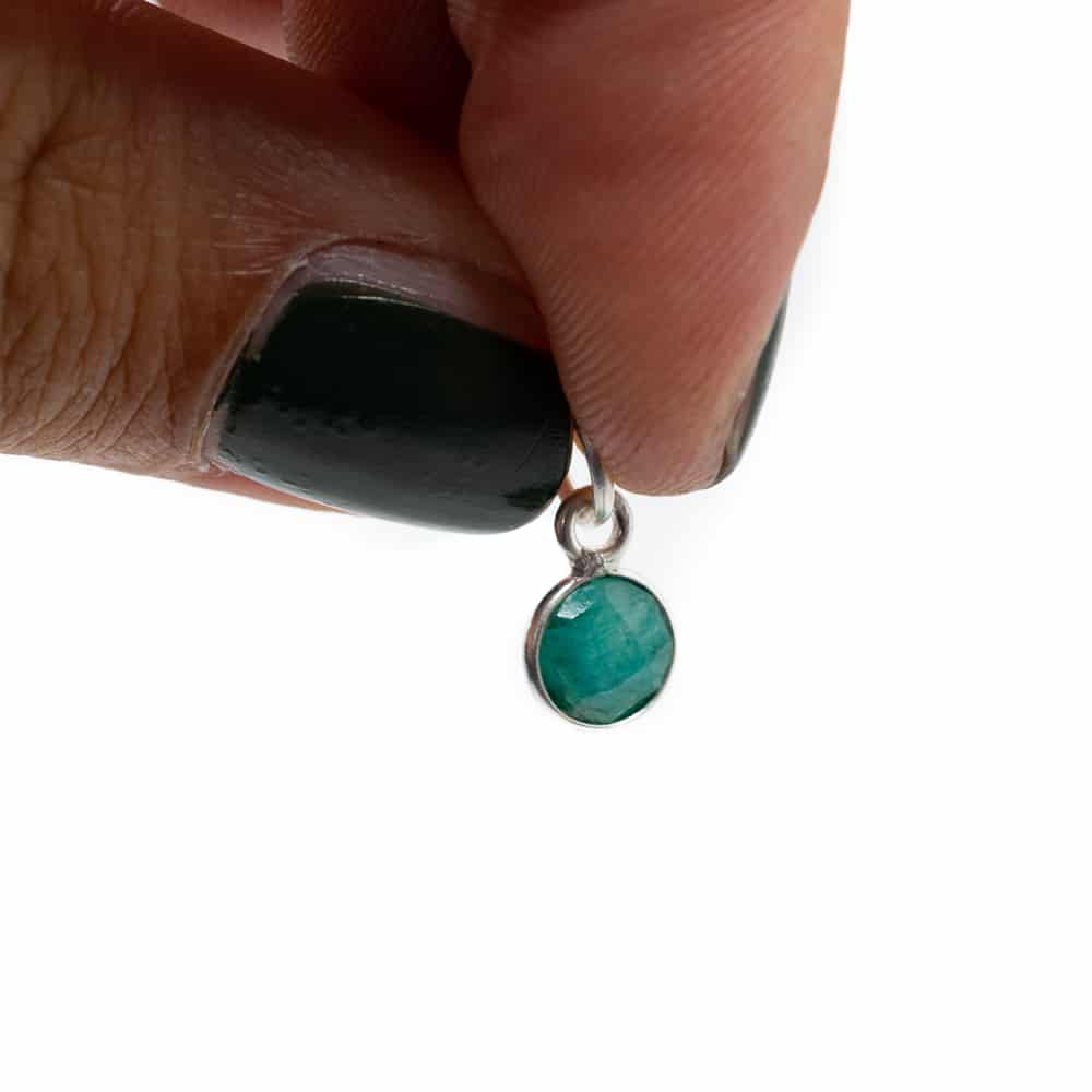 Geboortesteen Hanger Mei Smaragd 925 Zilver (6 mm)