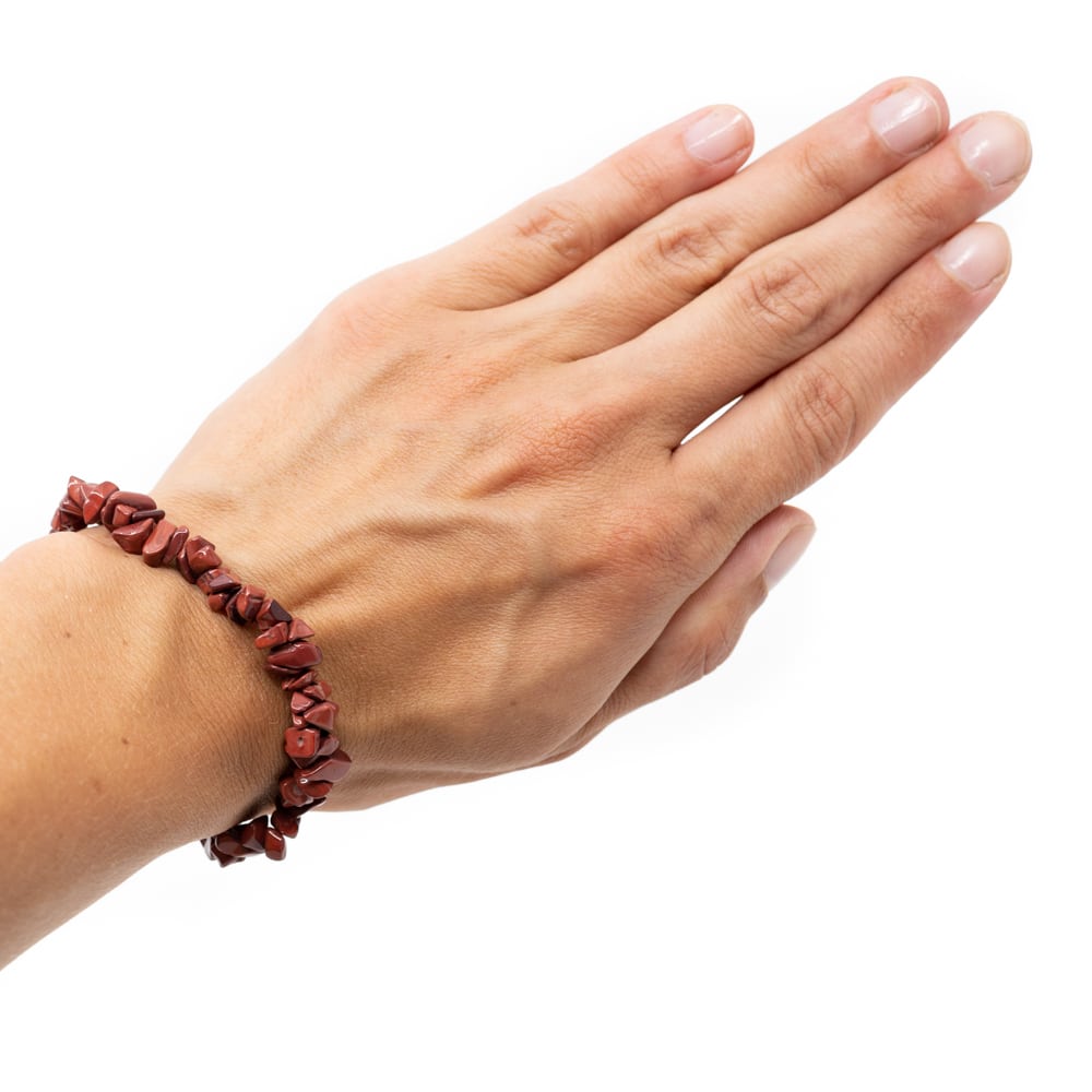 Edelsteen Splitarmband Rode Jaspis (19 cm)
