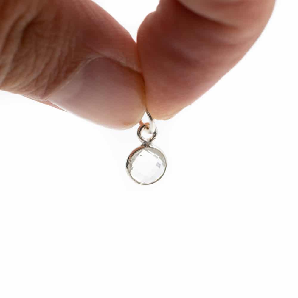Geboortesteen Hanger April Bergkristal 925 Zilver (6 mm)
