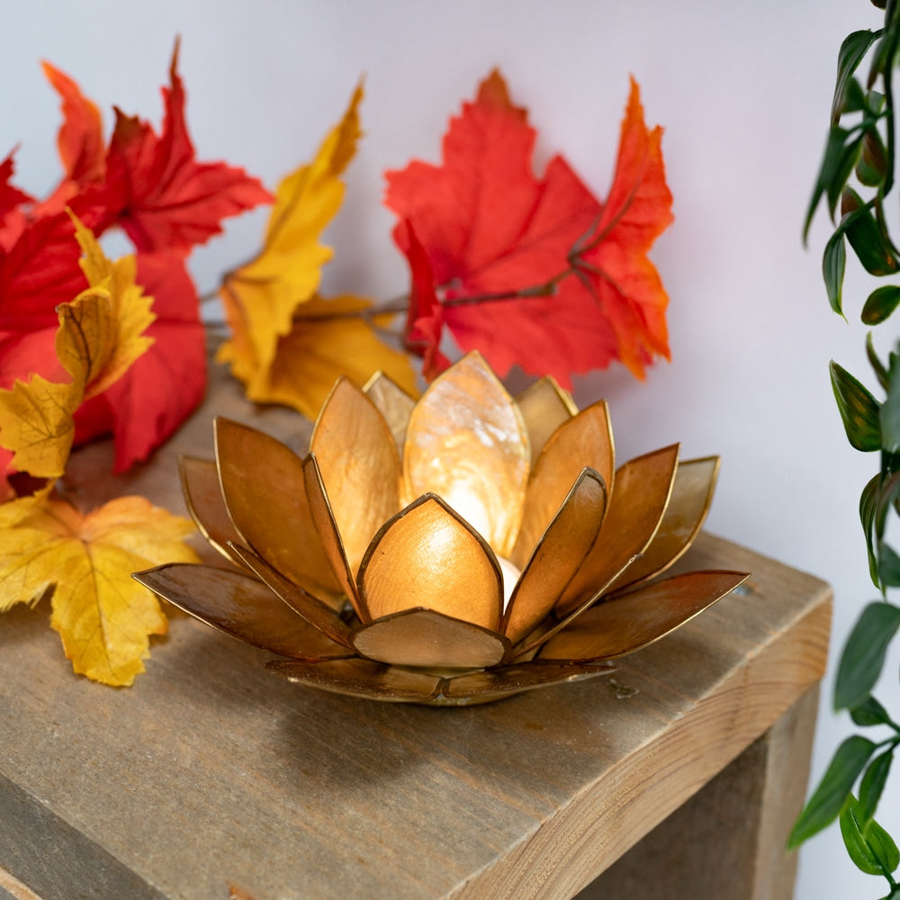 Lotus Sfeerlicht Smoked Goudrand