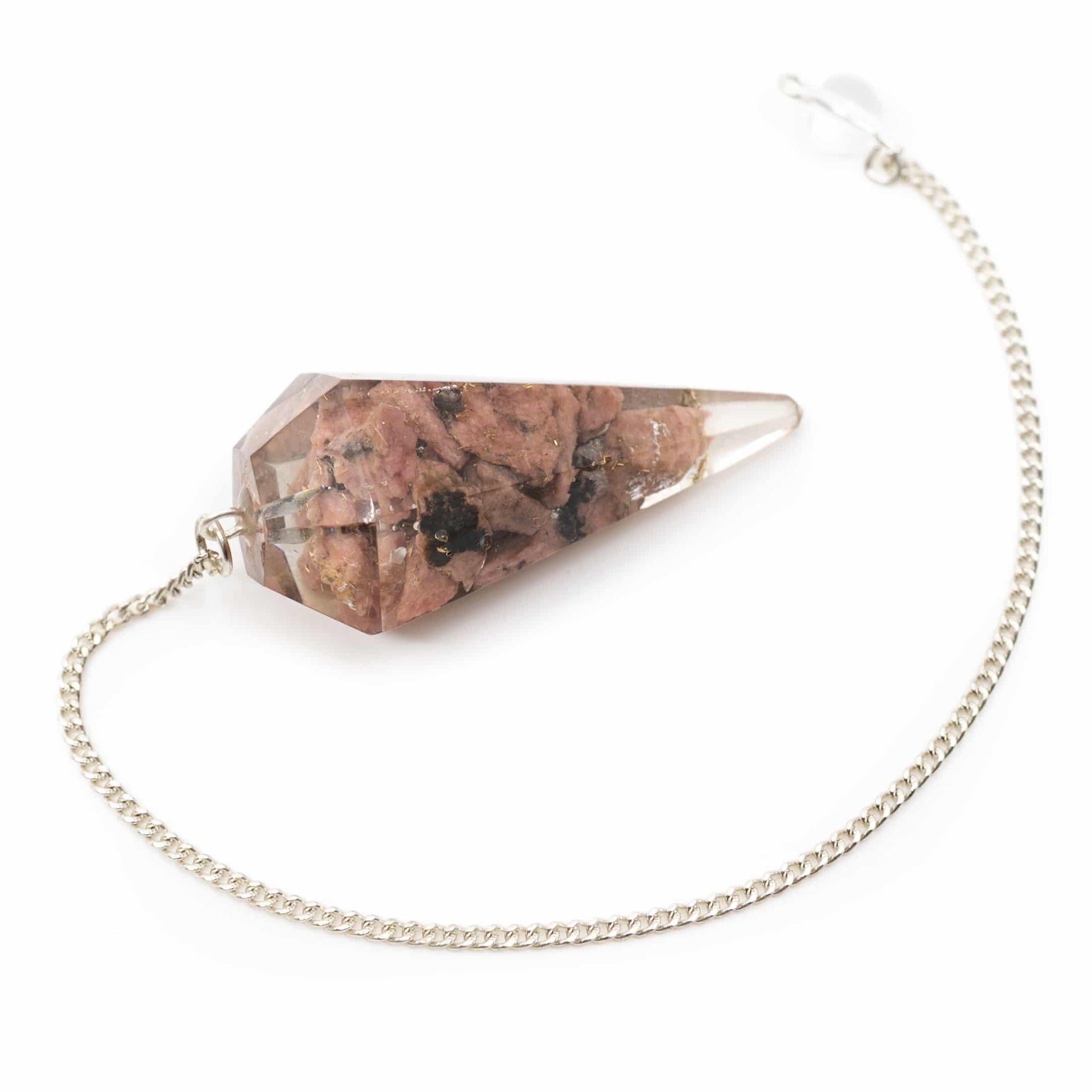 Pendel Edelsteen Rhodoniet Orgone Roze