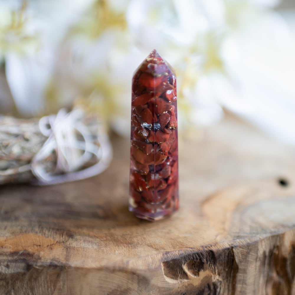 Orgonite Obelisk Rode Jaspis (70 mm)