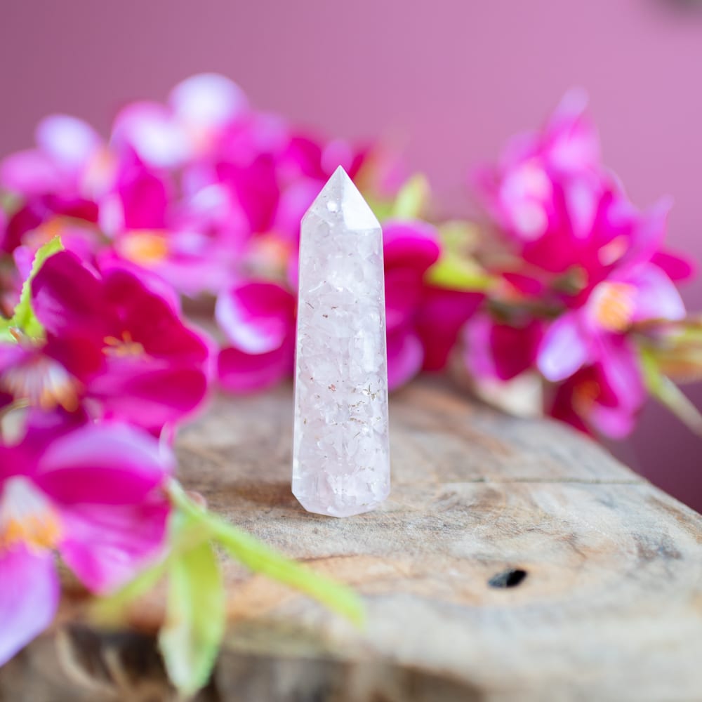 Orgonite Obelisk Rozenkwarts (70 mm)