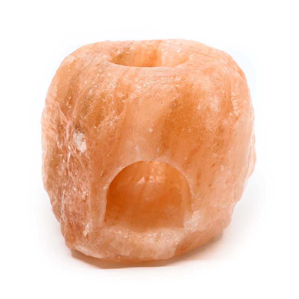 Zoutsteen Waxinelichthouder Oranje Aroma Diffuser (1 kg) 10 x 9 x 9 cm