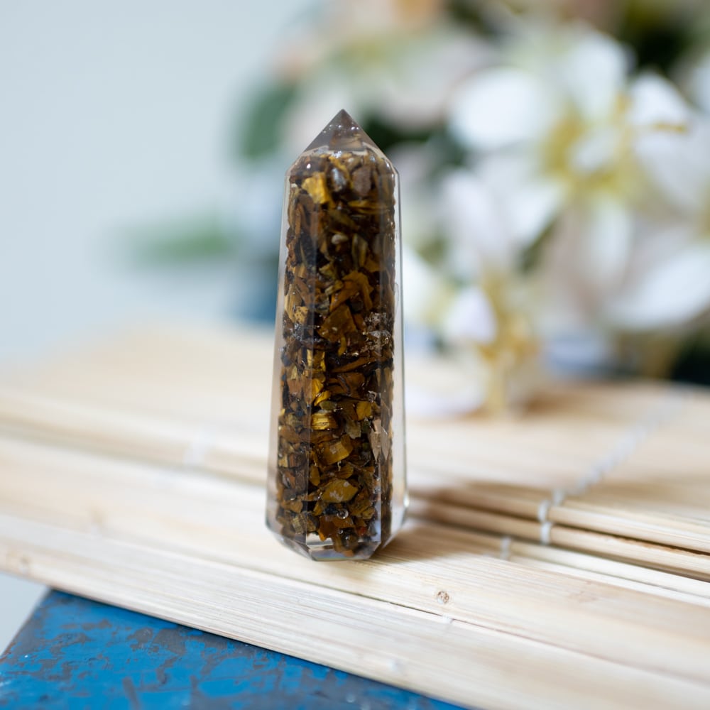 Orgonite Obelisk Tijgeroog (70 mm)