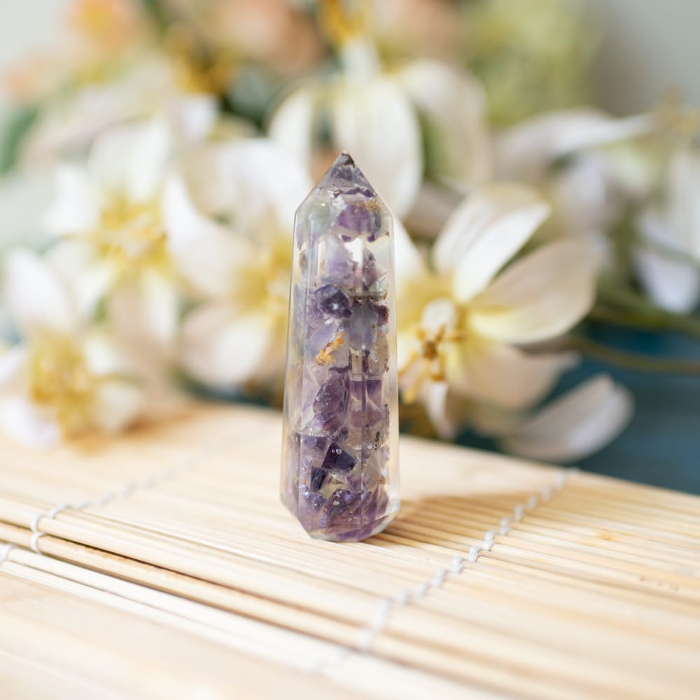 Orgonite Obelisk Fluoriet (70 mm)