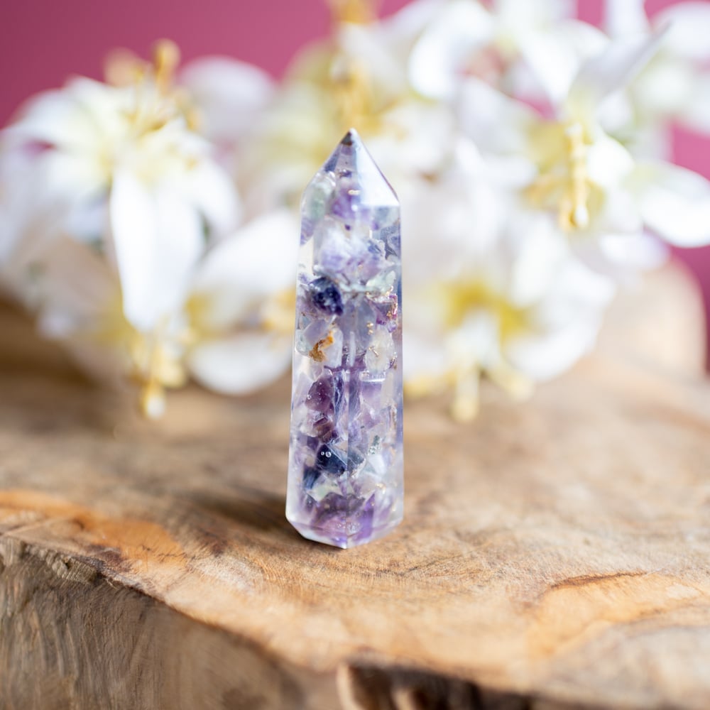 Orgonite Obelisk Fluoriet (70 mm)