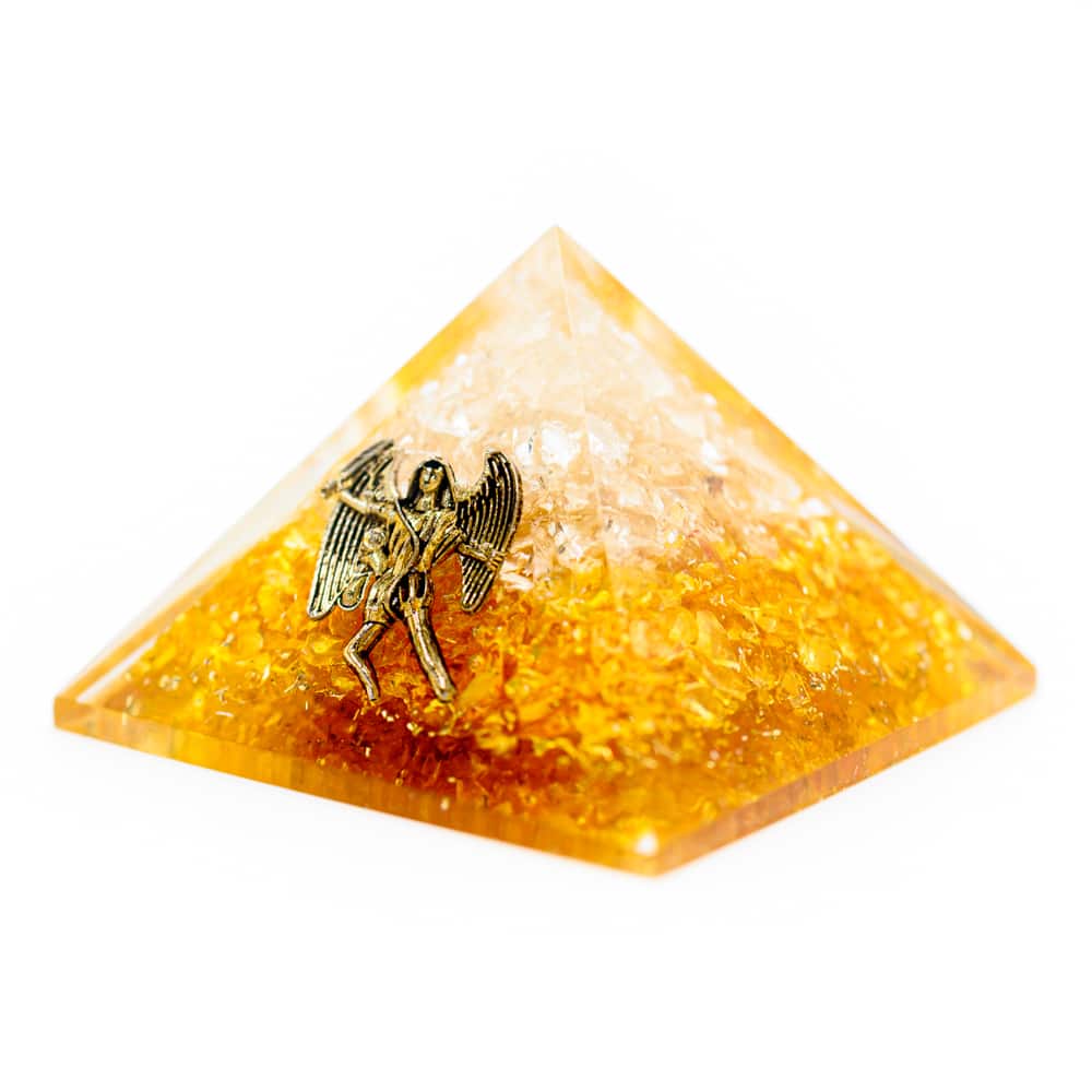 Orgonite Piramide Citrien  – Engel – (40 mm)