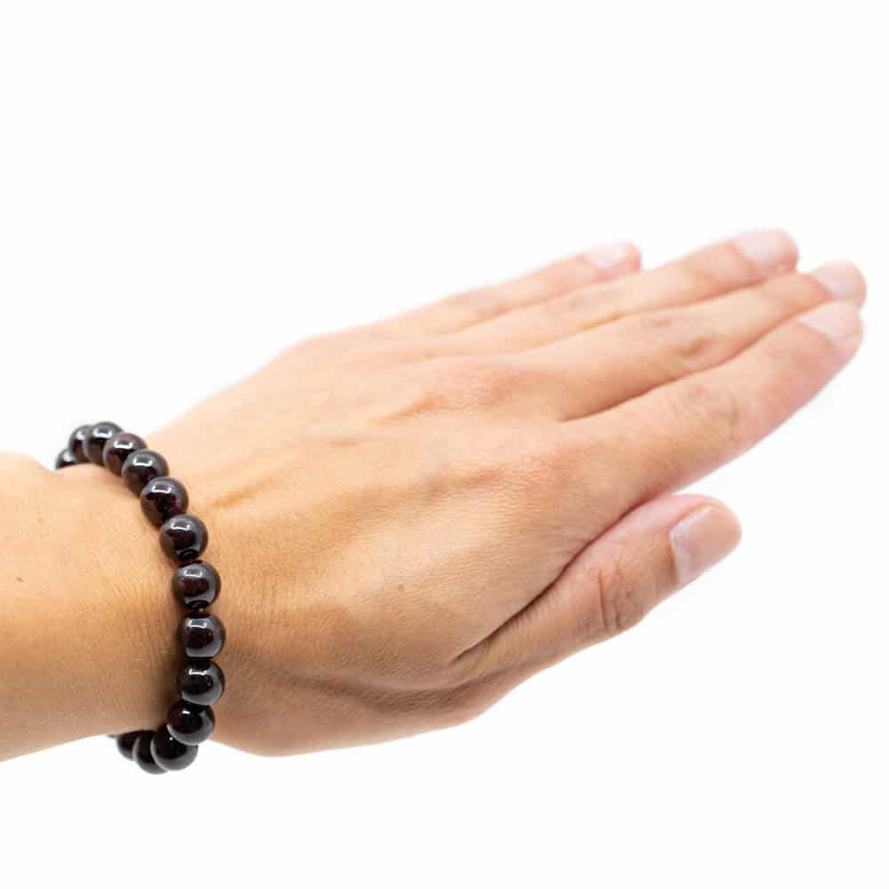 Edelsteen Armband Granaat Rood (18 cm/ 8 mm Kralen)