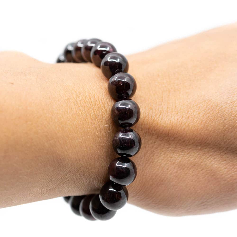 Edelsteen Armband Granaat Rood (18 cm/ 8 mm Kralen)
