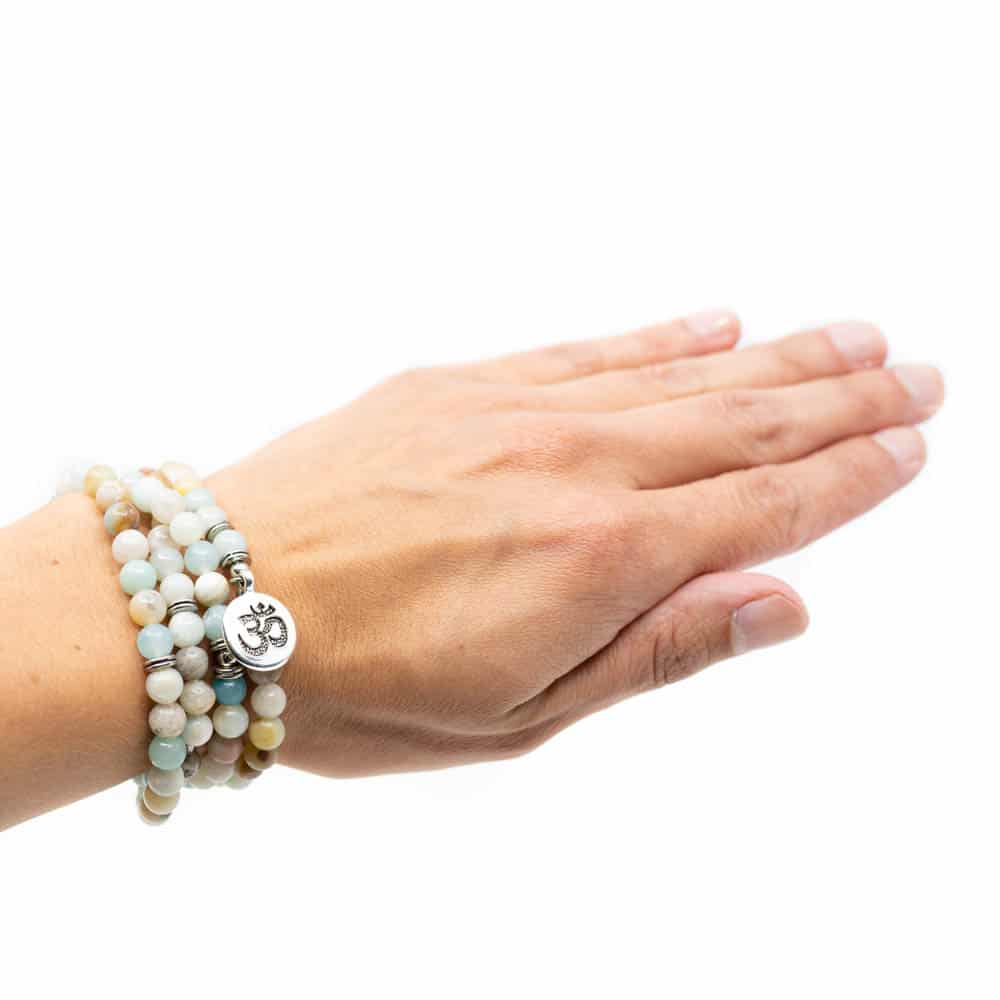 Edelsteen Armband Amazoniet Elastisch met OHM