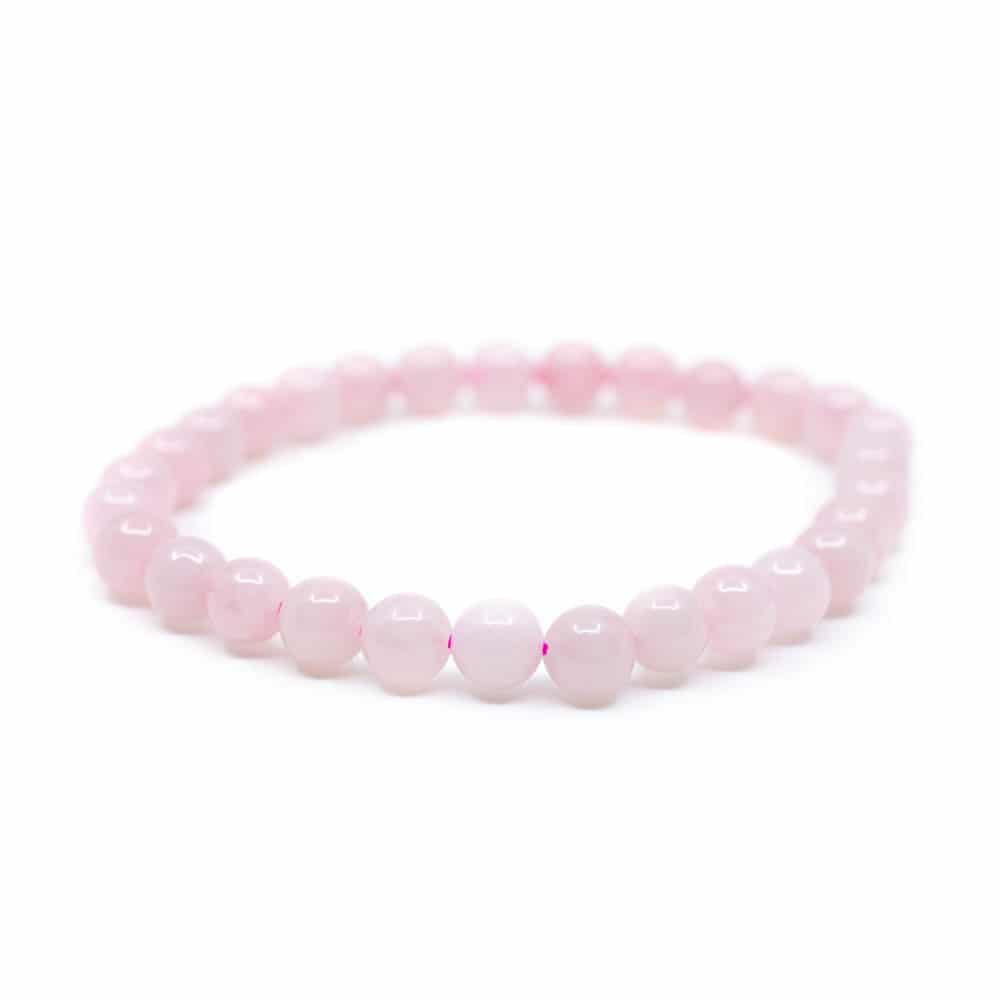 Edelsteen Armband Rozenkwarts (18 cm/ 6 mm Kralen)