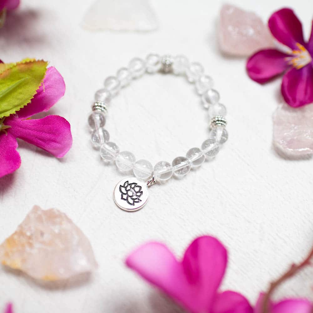 Edelsteen Armband Bergkristal Lotus