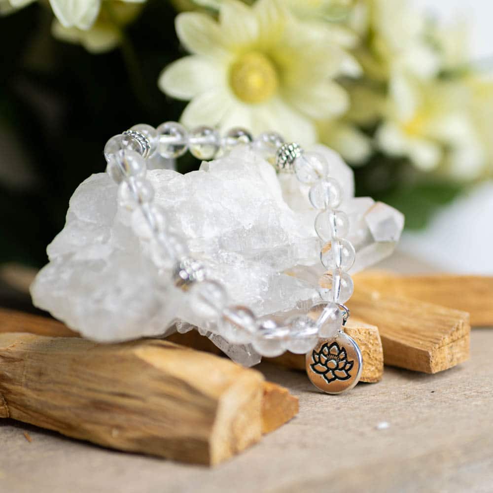 Edelsteen Armband Bergkristal Lotus
