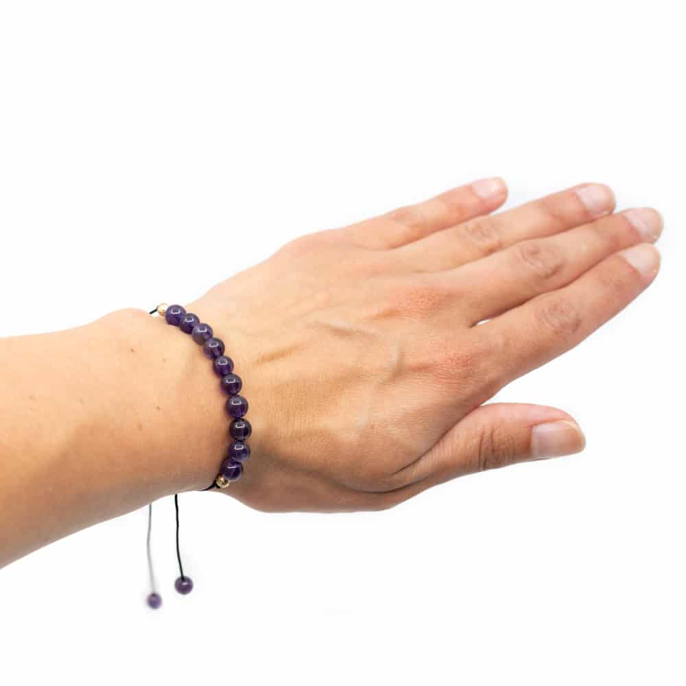 Edelsteen Armband Amethist Verstelbaar