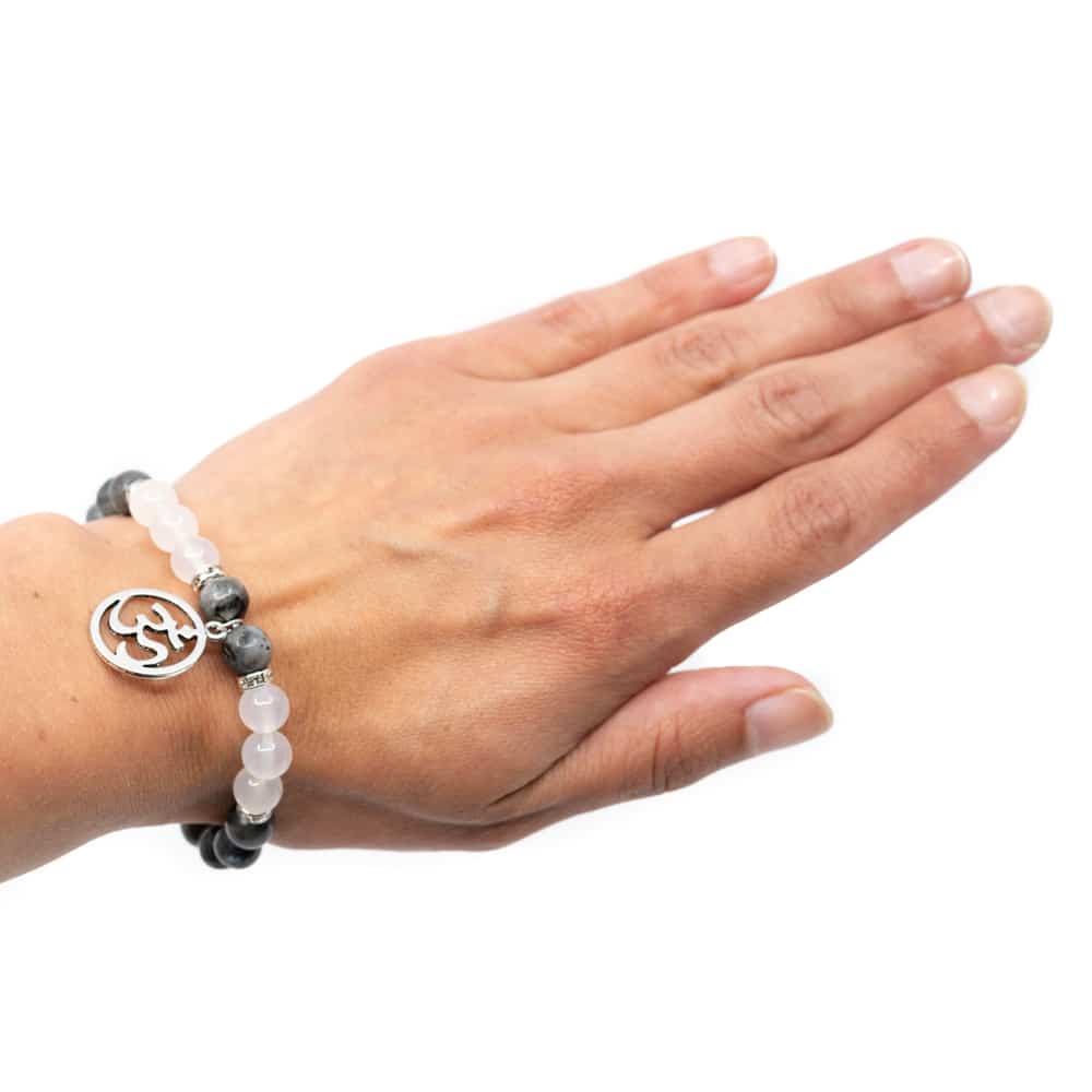 Edelsteen Armband Labradoriet/ Witte Agaat
