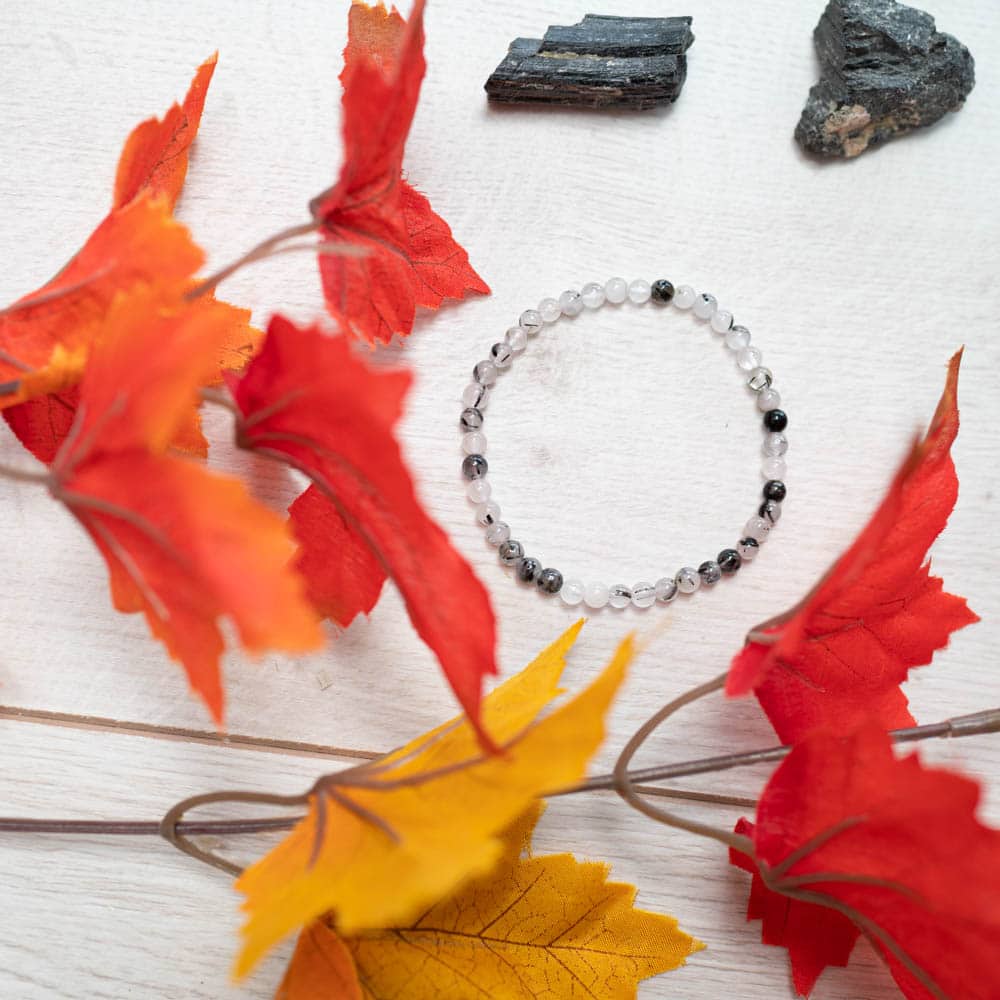 Edelsteen Armband Rutielkwarts Wit