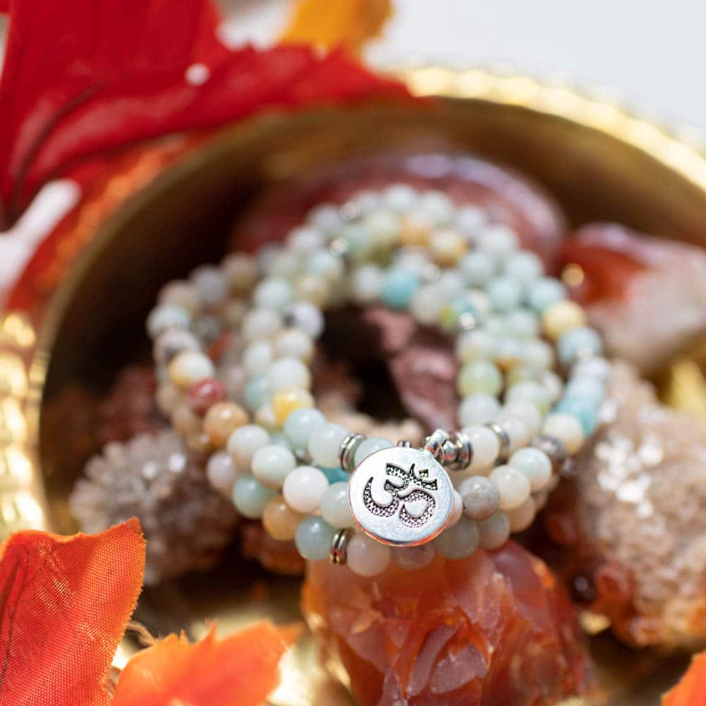Edelsteen Armband Amazoniet Elastisch met OHM