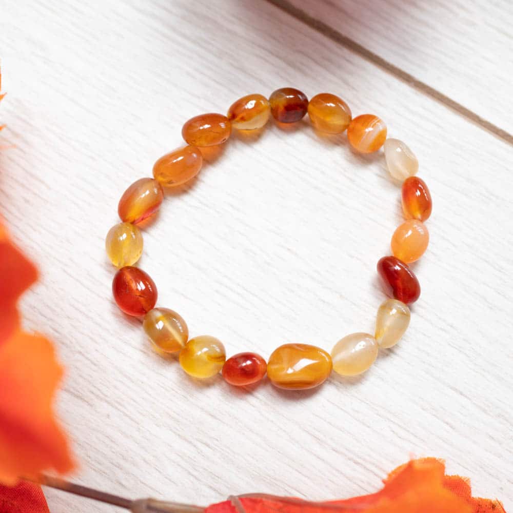 Edelsteen Armband Rode Agaat Trommelstenen