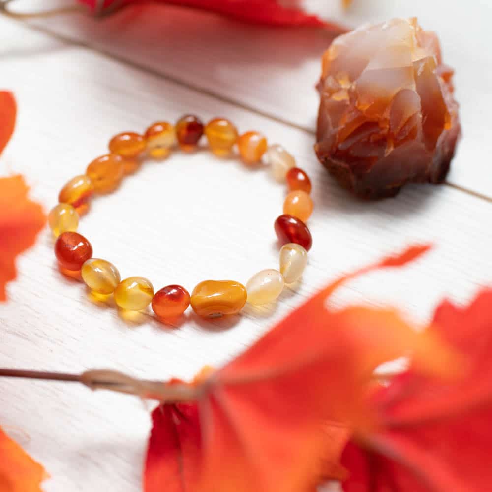 Edelsteen Armband Rode Agaat Trommelstenen