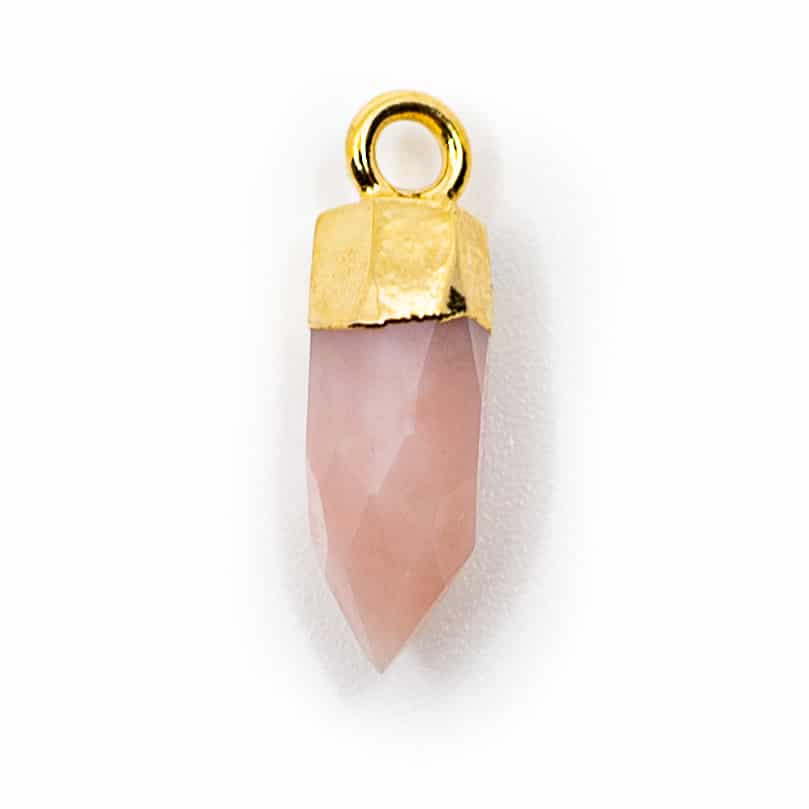 Edelsteenhanger Punt Roze Opaal (12 mm)
