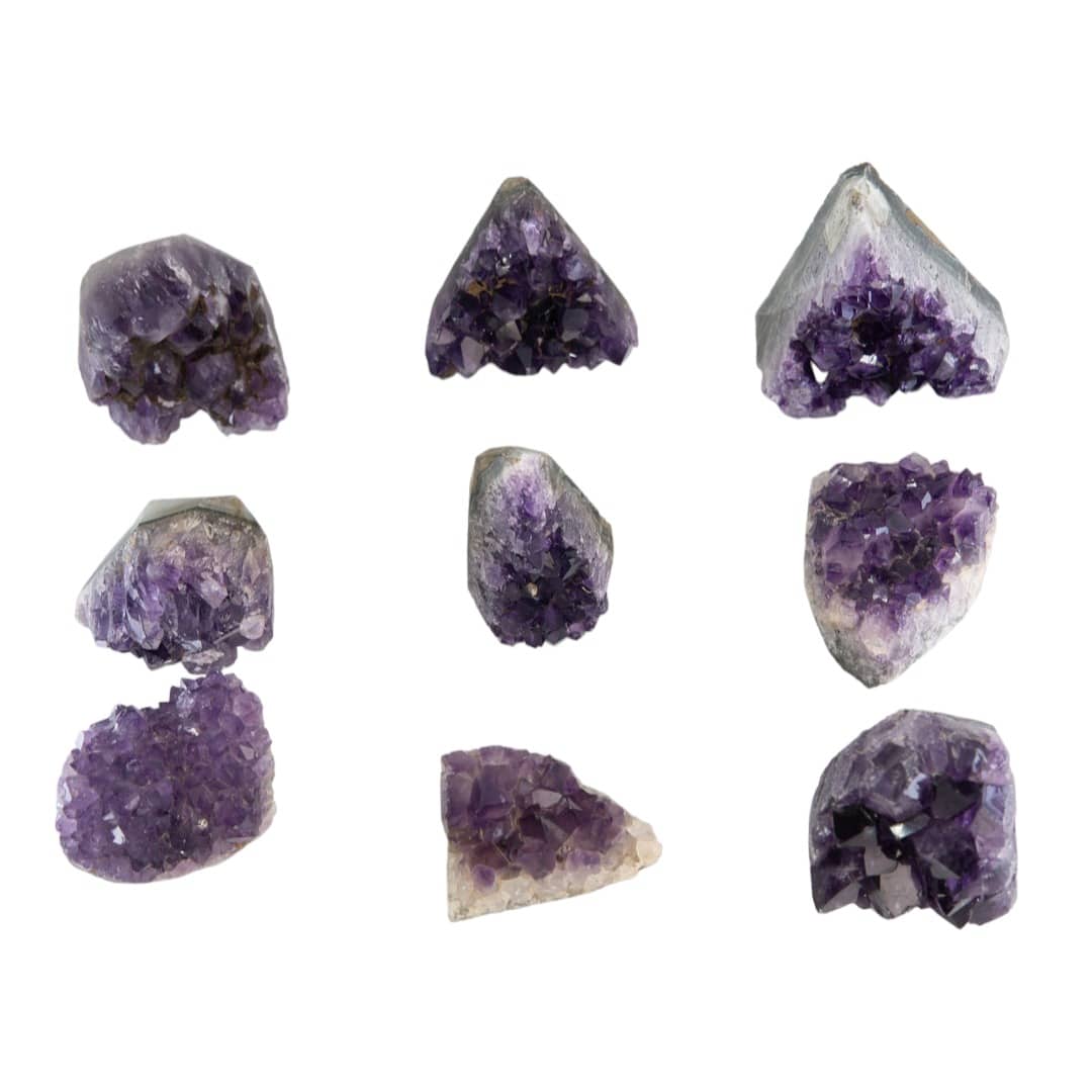 Ruwe Donkere Amethist Edelsteen Geode Staand 20 – 50 mm