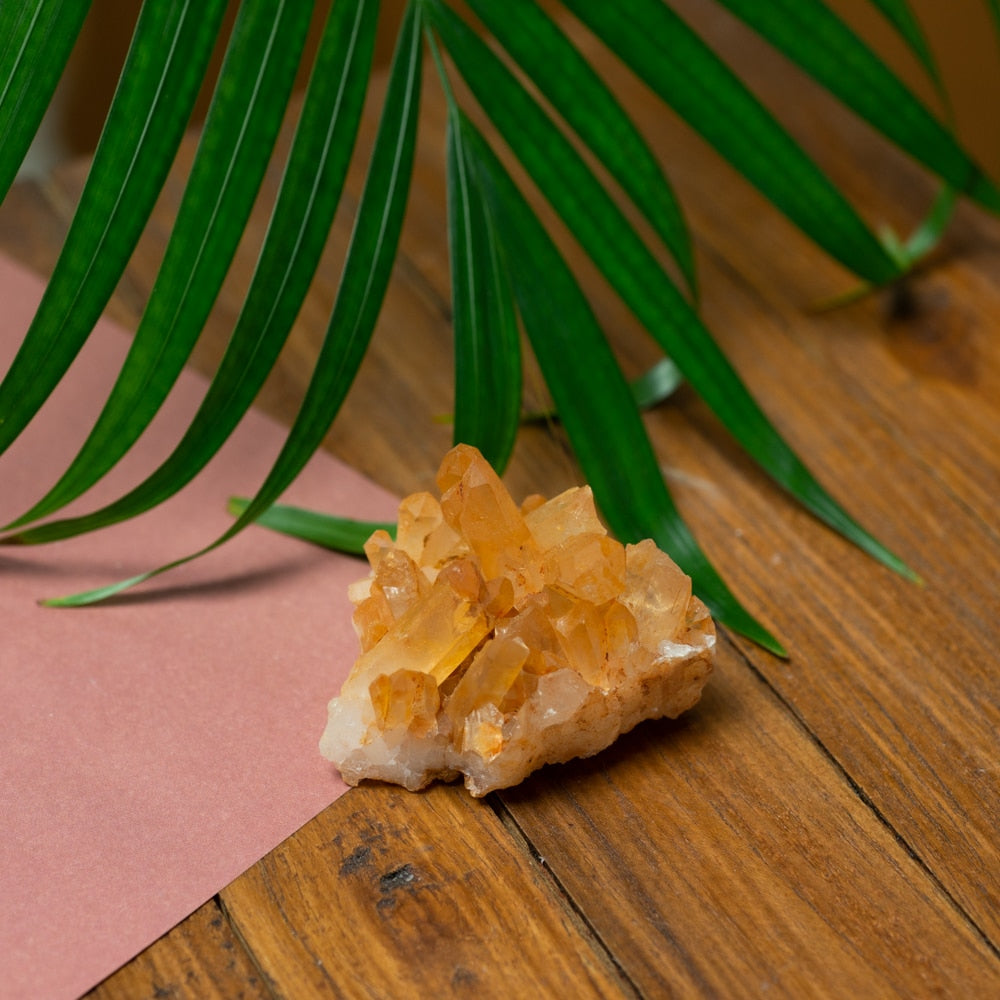 Ruwe Tangerine Kwarts Edelsteen Cluster 3 – 5 cm
