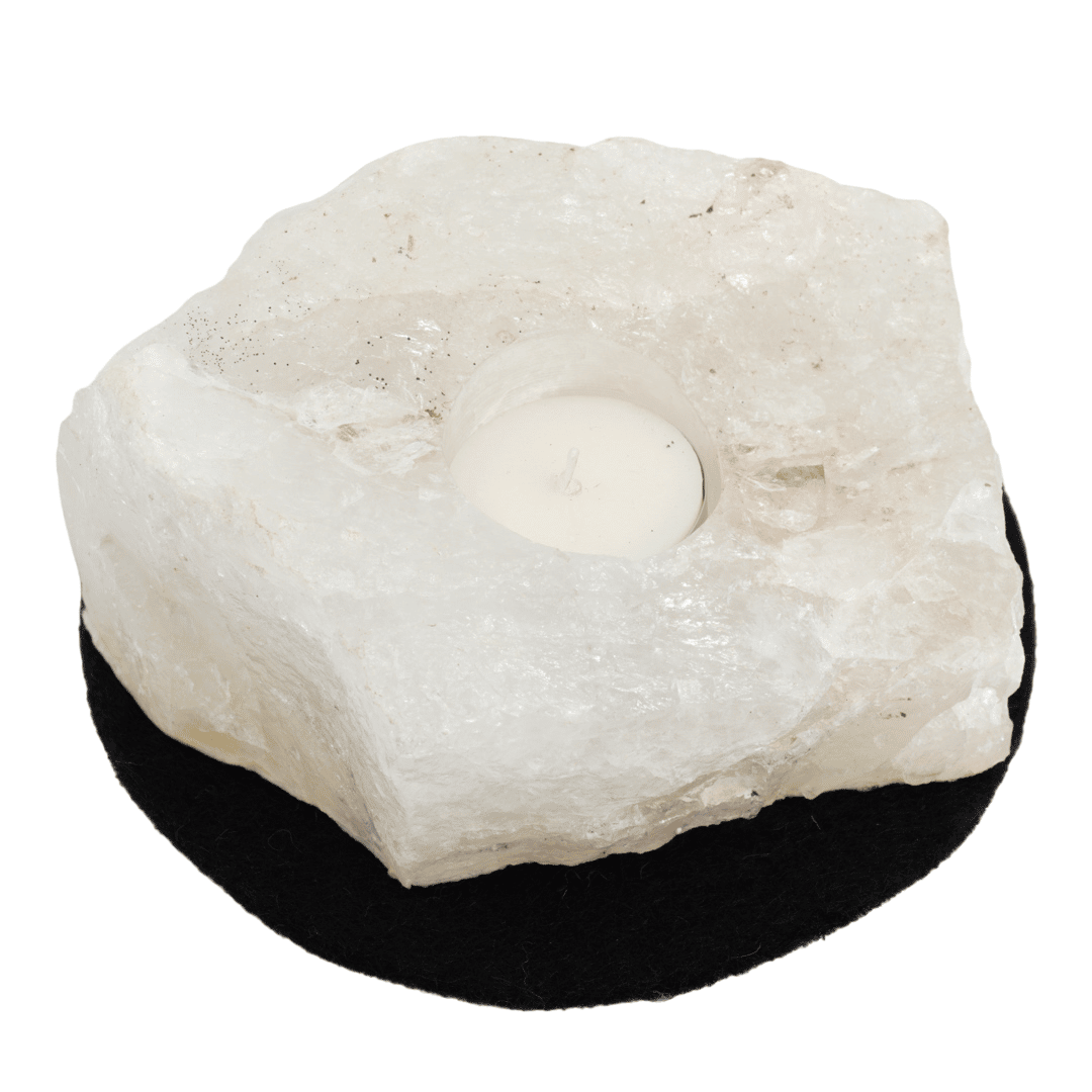 Waxinelichthouder Edelsteen Sneeuwkwarts (ca. 1000 ~ 2000 gram)