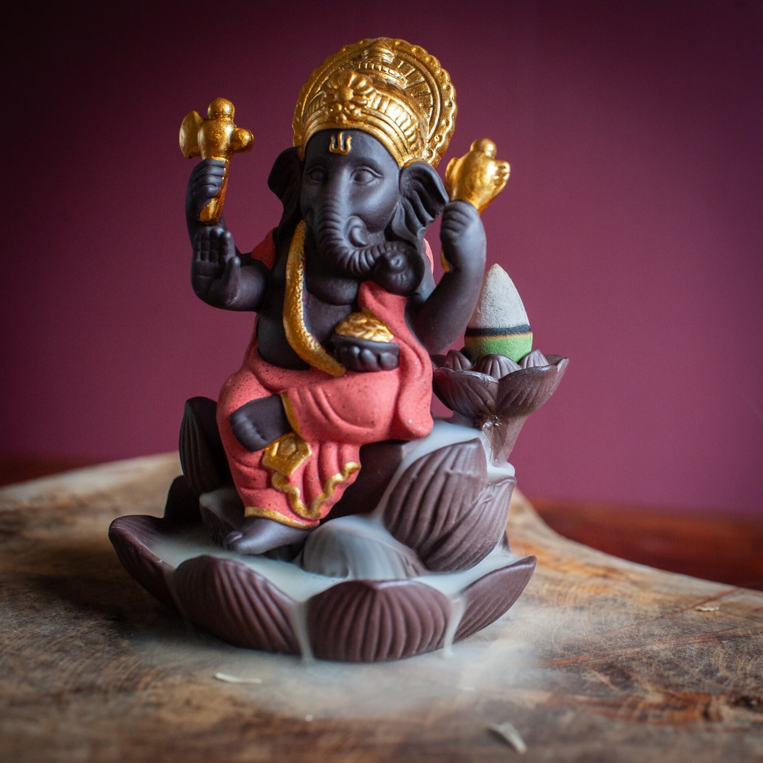 Backflow Wierook Houder Waterval Ganesha Keramiek (12 cm)