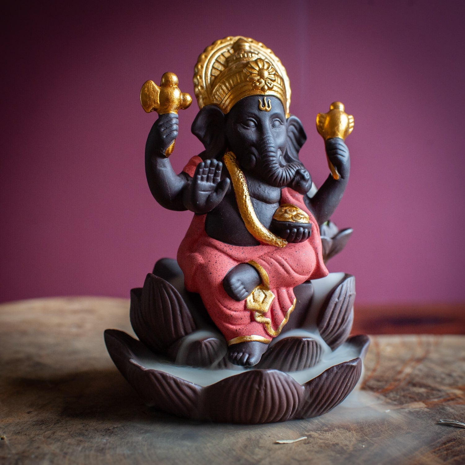 Backflow Wierook Houder Waterval Ganesha Keramiek (12 cm)