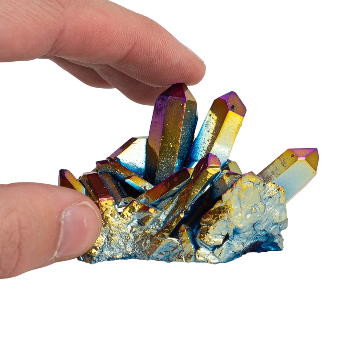 Ruwe Titanium Aura Kwarts Edelsteen Cluster 30-60 mm