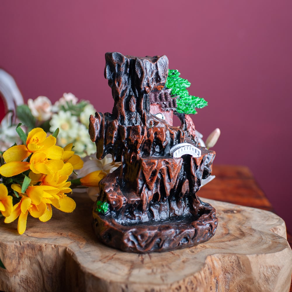 Backflow Wierook Houder Waterval “Forest Relaxation” Polyresin (20 cm)