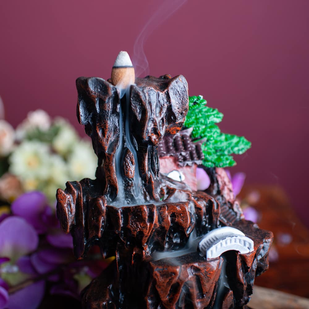 Backflow Wierook Houder Waterval “Forest Relaxation” Polyresin (20 cm)