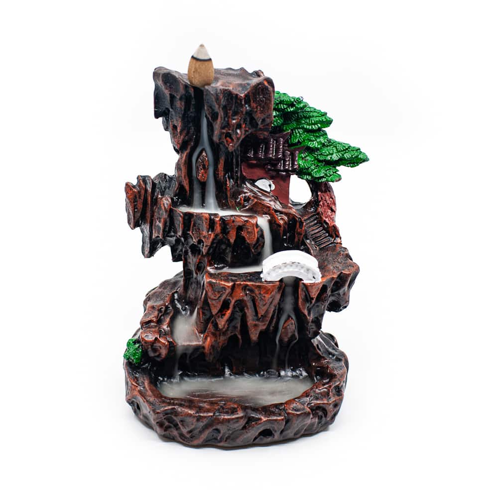 Backflow Wierook Houder Waterval “Forest Relaxation” Polyresin (20 cm)
