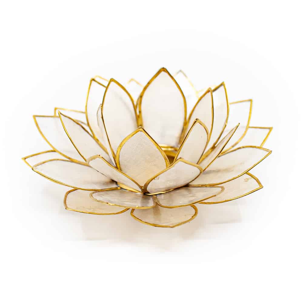 Lotus Sfeerlicht Naturel Goudrand – Deluxe