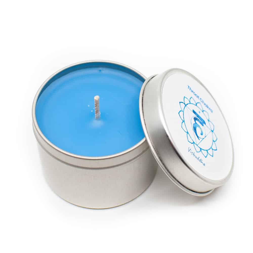 Natuurlijke Geurkaars in blik 5e Chakra – Vanille