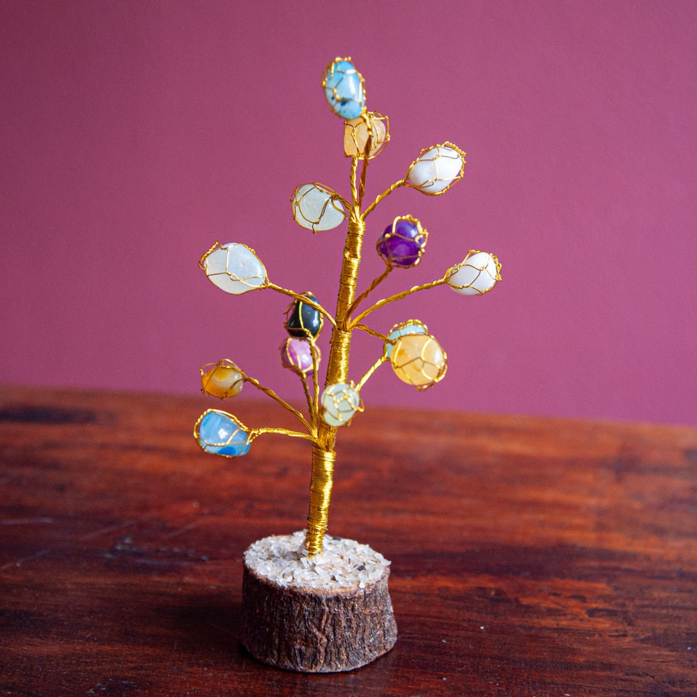 Edelsteenboompje Onyx Trommelstenen (18 cm)