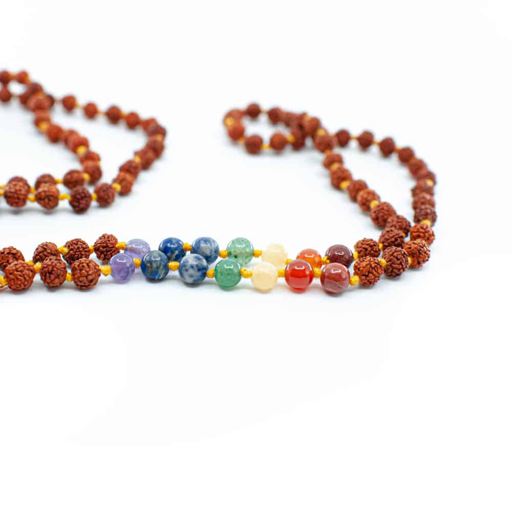 Rudraksha Chakra Edelstenen Buddha Mala – 108 kralen