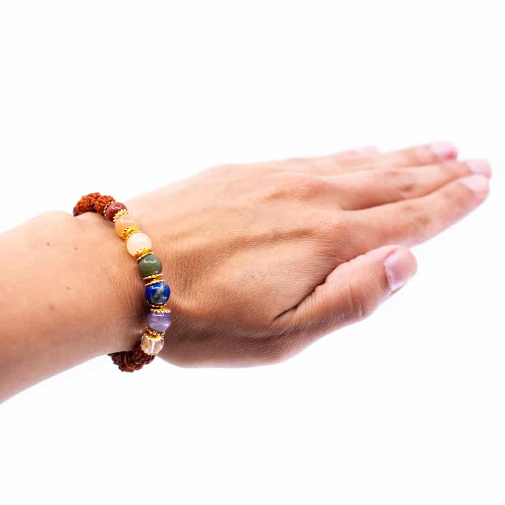 7 Chakra Rudraksha Armband