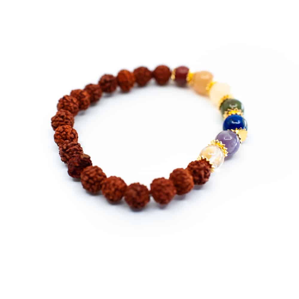 7 Chakra Rudraksha Armband